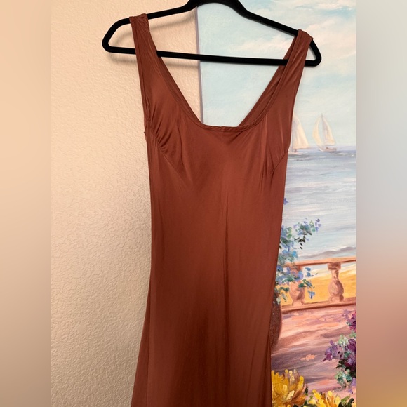 Cali Dreaming Simple Slip Dress in Tawny Xsmall - Picture 6 of 8